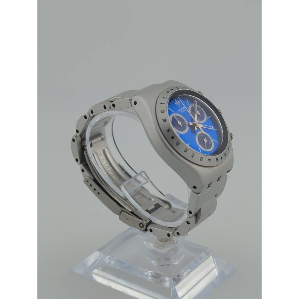 SWATCH WATCH HYPNOTIC IRONY CHRONOGRAPH - 35mm Case - 5.75" Bracelet -‎ Working - Picture 4 of 7